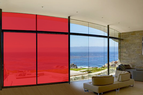 Global Architectural Window Film - Privacy Red 20 Matte